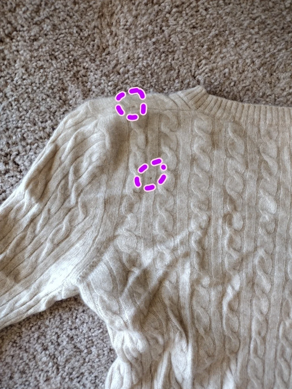 Antonio Melani Cashmere Beige Cable Knit Women's Sweater L - Picture 12 of 16